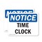 Signmission Time Clock, 10 in W x Rectangle, Plastic OS-2PACK-NS-P-710-L-18675 - alternate 1